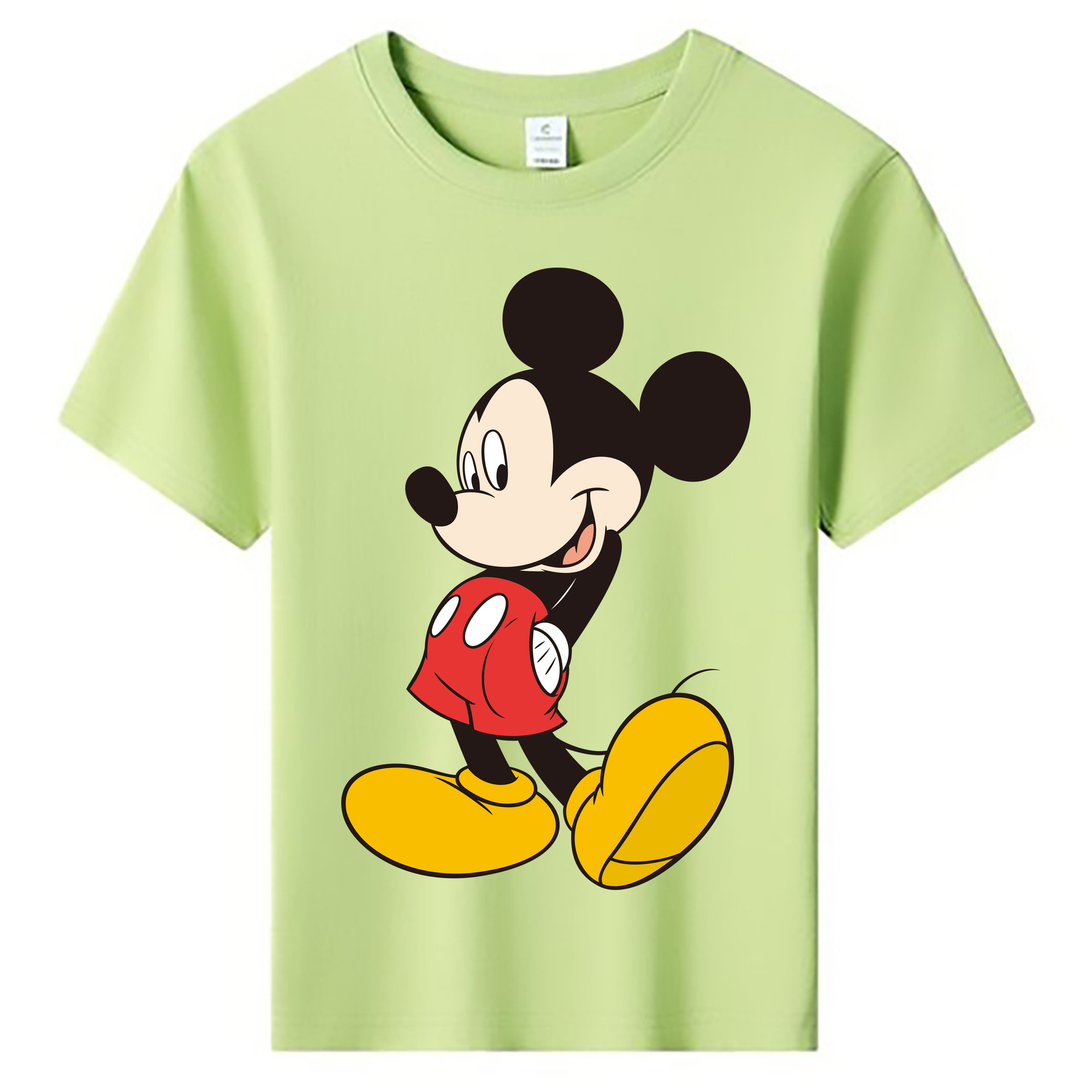 ミッキーマウス Mickey Mouse 綿100％キッズTシャツ（フロントプリント）